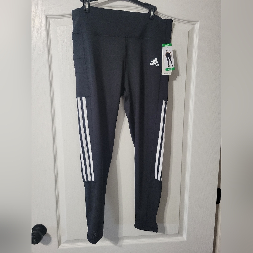 Adidas Women’s High Rise 7/8 3-Stripe AEROREADY Tight Fit Leggings